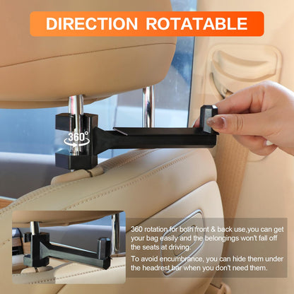ORAPBOT Bow Hanger for Truck, 2 Set Archery Hunting Shooting Bracket Headrest Mount,Universal Compound Bow Holder for Vehicle Storage and Hunting Transport