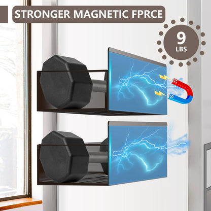 Magnetic Spice Rack Organizer for Fridge Seasoning Organizer for Kitchen storage with Screw Magnetic Shelf with Hook for Refrigerator and Oven (6pack)