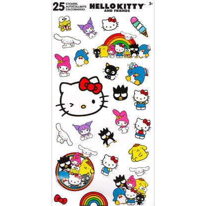 Hello Kitty Party Favor Bags Set - 6 Pack Reusable Hello Kitty Party Goodie Bag Totes Plus Stickers Tattoos More | Sanrio Birthday Party Supplies Bundle