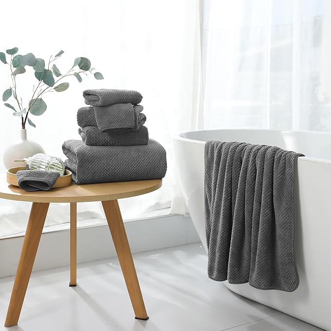 Extra Large Bath Towel Set of 4, Oversized Bath Sheet Super Soft Highly