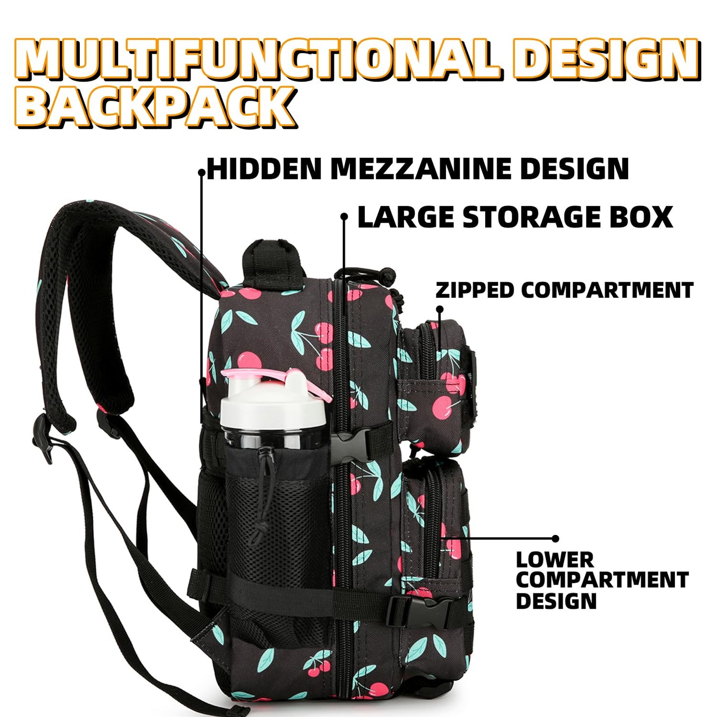 HongXingHai 9L Mini Tactical Backpack for Men and Women Tactical Backpack Small for Hiking Small Tactical Bag Fitness Pack