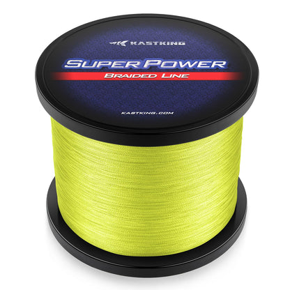 KastKing Superpower Braided Fishing Line, Yellow, 65 LB, 150 Yds