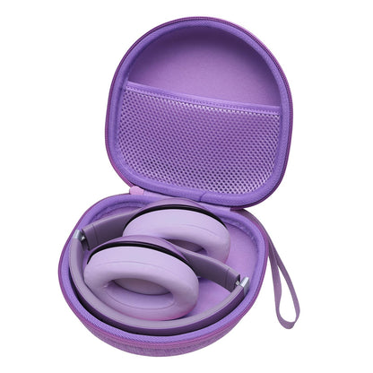 Headphone Headset Case for JLab JBuds Lux ANC/Lorelei X8/Beats/JBL/TOZO/BERIBES/Picun/KVIDIO Noise Cancelling Over-Ear Foldable Headphones (Purple)