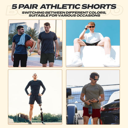 BOOJO 1 Pack Athletic Gym Mens Shorts - Workout Black Quick Dry Basketball Shorts with Pockets for Running Casual Activewear