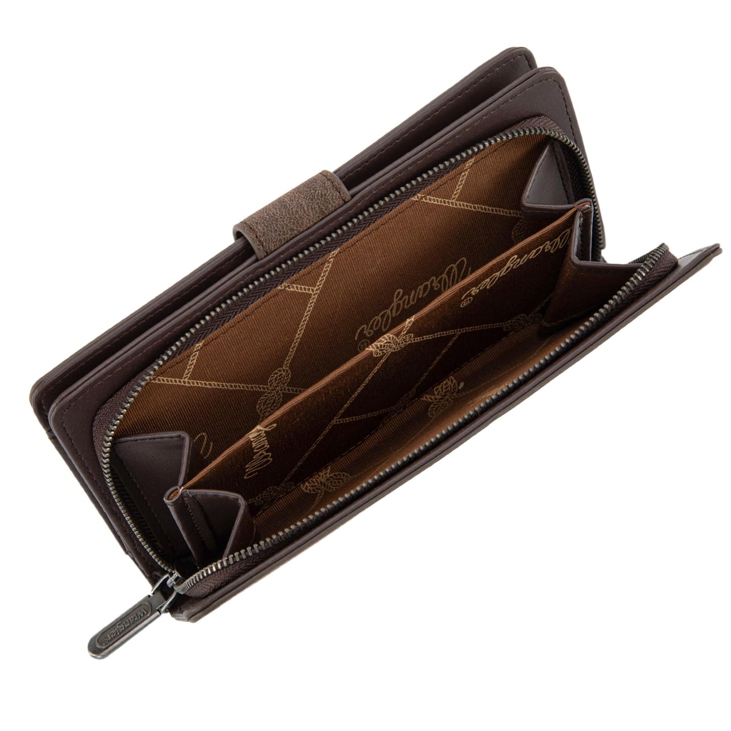 Montana West X Wrangler Large Womens Wallet Western Tooling Flower Wallets, Card Cases & Money Organizers Bifold Card Cash Phone Wallet Ladies Female Travel Clutch Wallets with RFID Lining