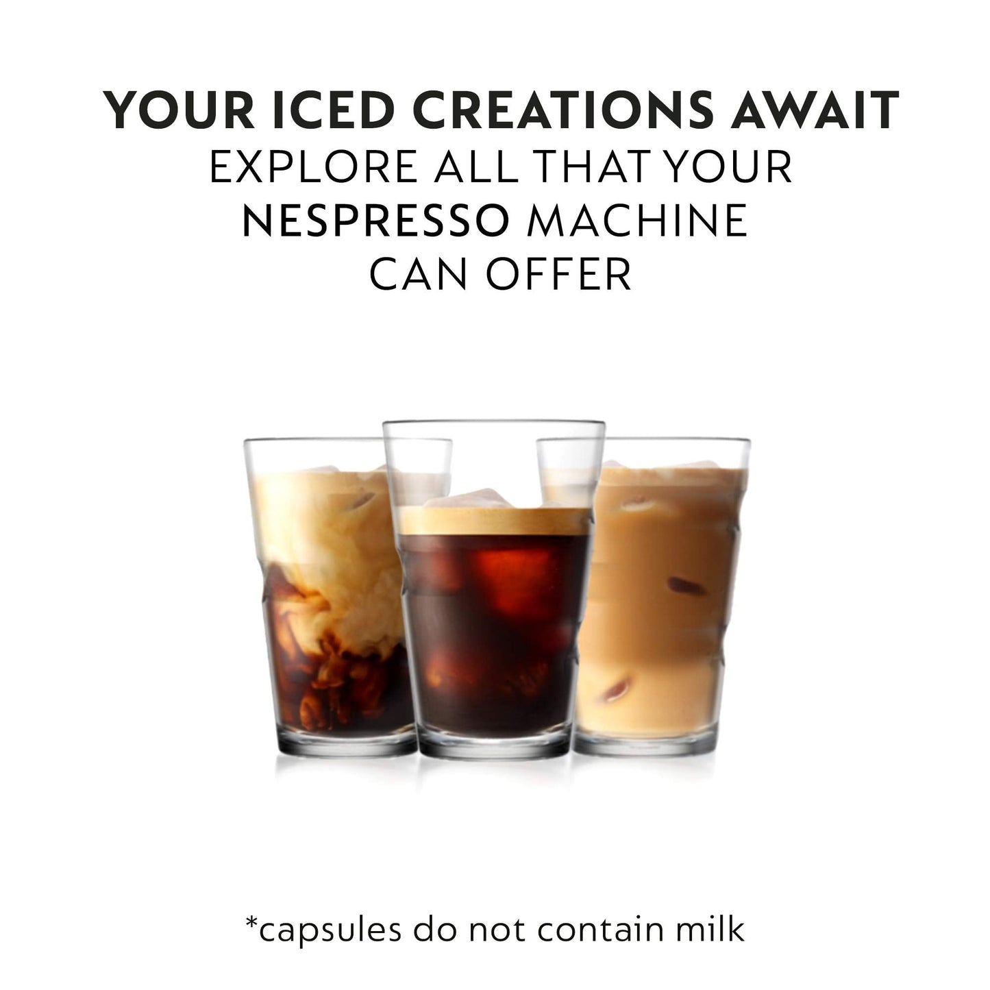 Nespresso Capsules Original Line, Iced Coffee Variety Pack, 40-Count Espresso Coffee Pods