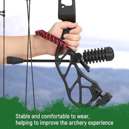 TOPARCHERY Compound Bow Wrist Sling Adjustable Bow Wrist Strap for Archery Hunting Fishing Target Shooting Accessories (Black)