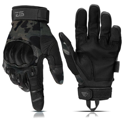 Glove Station Gloves for Men – Touchscreen Utility Gear with Hard Knuckle Protection Used in Motorcycle, Airsoft, & Outdoor Work Black Multicam XX-Large