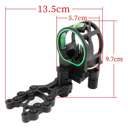 ZSHJGJR 5pin Bow Sight Black, Reversible Mount Design with Sight Light for Compound Bow Archery Hunting