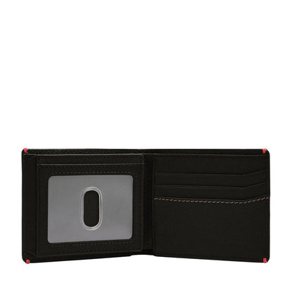 Fossil Men's Sport Tourer Leather Bifold Flip ID Wallet; Slim Wallet for Men, Black