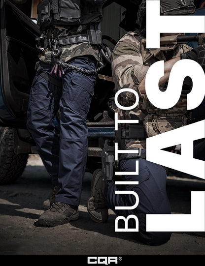 CQR Men's Tactical Pants, Water Resistant Ripstop Cargo Pants, Lightweight EDC Work Hiking Pants, Outdoor Apparel, Duratex Mag Pocket Police Navy, 32W x 34L