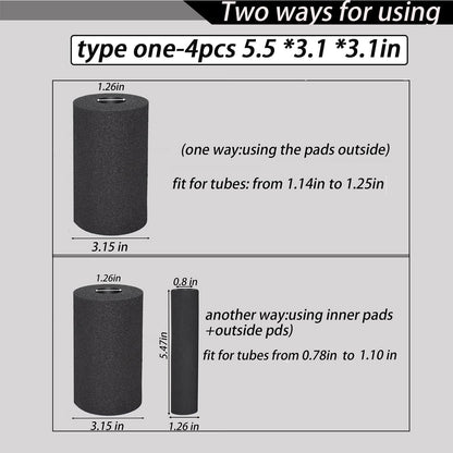 Foot Foam Pads Rollers(7.87in*3.14in*3.14in) for Exercise Machine, Inversion Table, Workout Bench, Sits Ups Replacement Parts, Home Gym Accesories