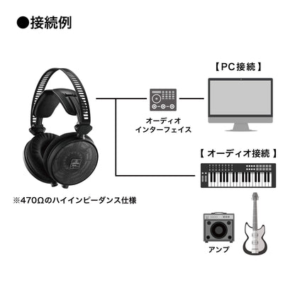 Audio-Technica ATH-R70x Professional Open-Back Reference Headphones, Black