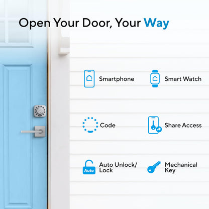 ULTRALOQ Bolt Fingerprint WiFi Smart Lock, Works with Apple Home, Siri, Alexa, 8-in-1 Keyless Entry with Fingerprint ID, App Remote Control, Keypad Deadbolt, BHMA Cert., Easy Install, 10 Mo. Battery