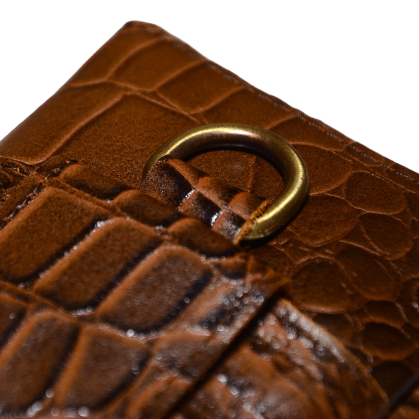 Genuine Full-Grain Buffalo Leather Cell Phone Holsters – 7” H x 3.5" W Leather Cell Phone Holster Large Smartphones – Secure & Durable Phone Belt Holder (Crocodile Print) (Croco Tan)