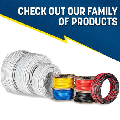 GS Power 50 Ft Duplex Marine Wire, 14 Gauge Wire, Oxygen-Free Tinned Copper 14 AWG Electrical Boat Wiring, Sheathed Copper Marine Grade Electrical Cable for Boat Automotive RV Camper Trailer