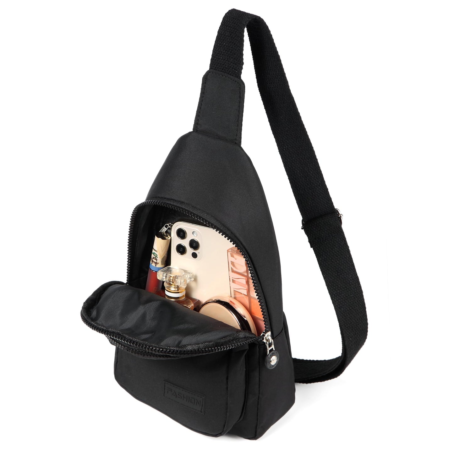 Cross Body Bag Sling Backpack Fanny Pack Small Crossbody Bags for Women Trendy - Black