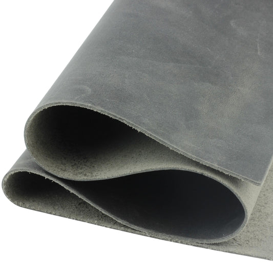 Toprank Genuine Leather Sheets for Crafts 6"X12" Precut Full Grain Leather Tooling Leather (1.6mm) Cowhide Leather Pieces Square, Gray