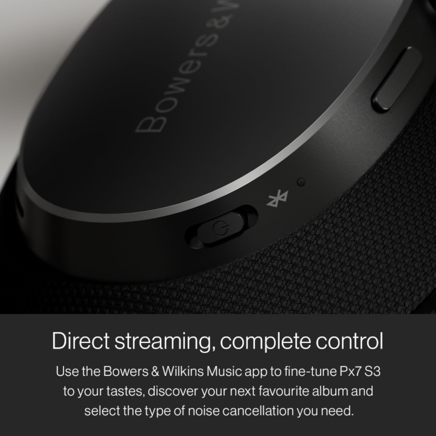 Bowers & Wilkins Px7 S3 Wireless Headphones Over Ear Noise Cancelling, Active Noise Cancelling & Transparency Mode, Hi-Res Sound, Bluetooth, 30-Hr Playtime, Quick Charge, Anthracite Black