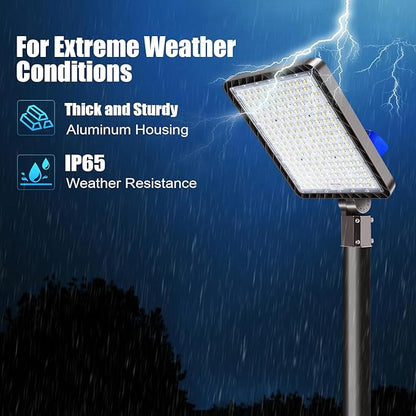 480W Parking Lot Lights Outdoor LED (72000LM 5000K Super Bright Dusk-to-Dawn IP65 Waterproof Commercial Security for Street Large Area Lighting with Slip Fit Adjustable 100-277V Heavy-Duty)