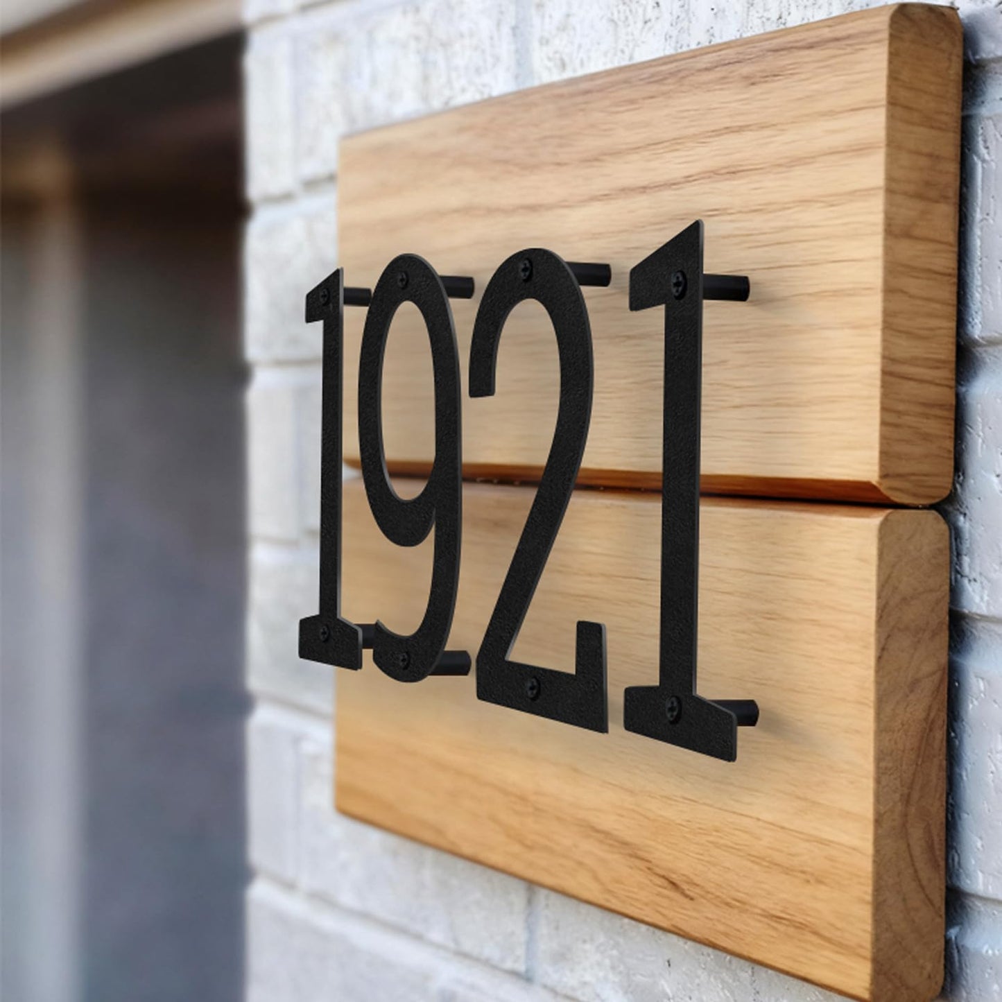 3" 4" 5" 6" 8" Stainless Steel Floating House Numbers, Metal House Numbers for Outside, Modern Address Number, Black Door Number for Mailbox, Garden, Yard, Apartment (4" 1)