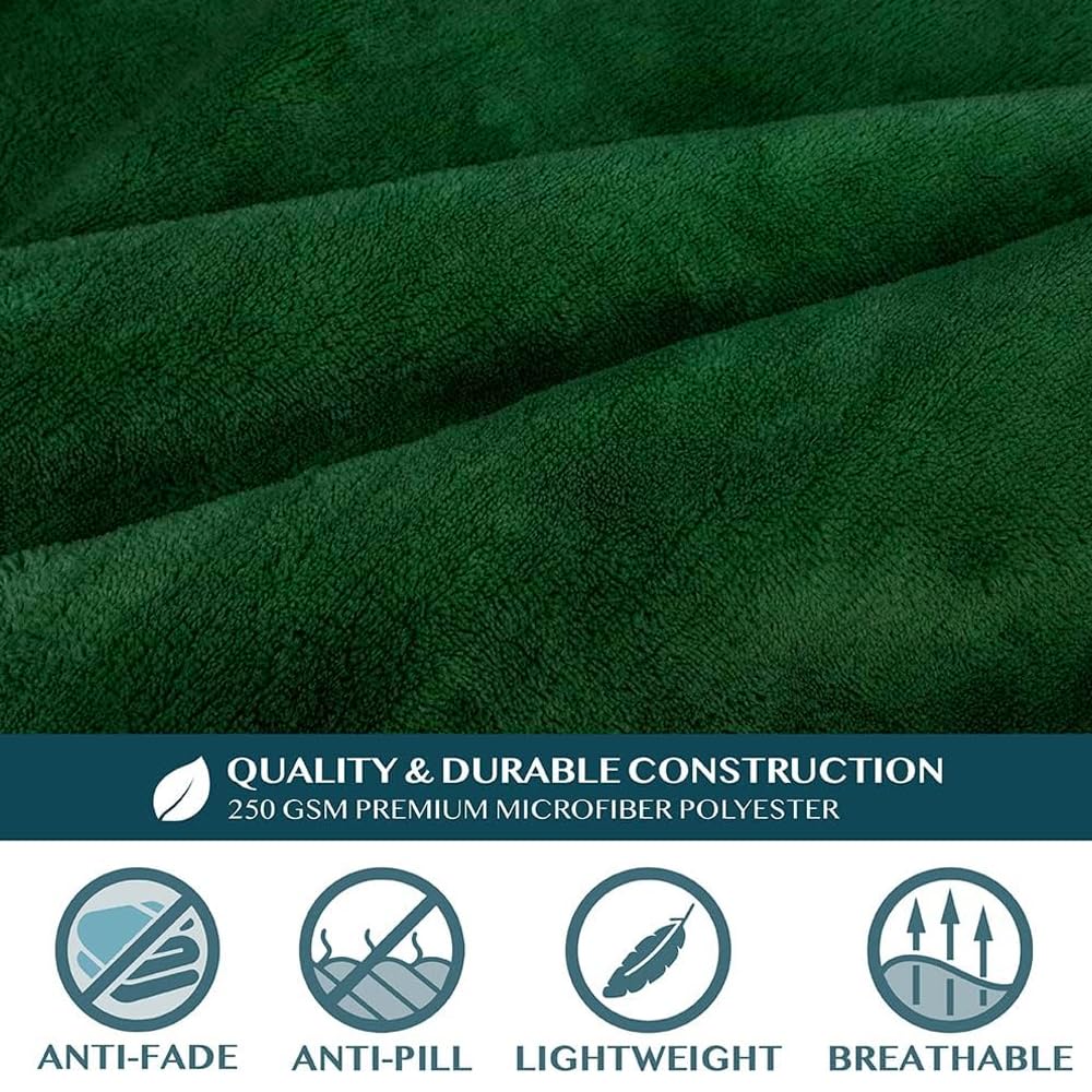 PAVILIA Wearable Blanket with Sleeves & Pocket for Women & Men, Soft Fleece Snuggle Throw with Sherpa Trim, Cozy TV Couch Robe, Gift Ideas for Mom & Wife, Dark Green