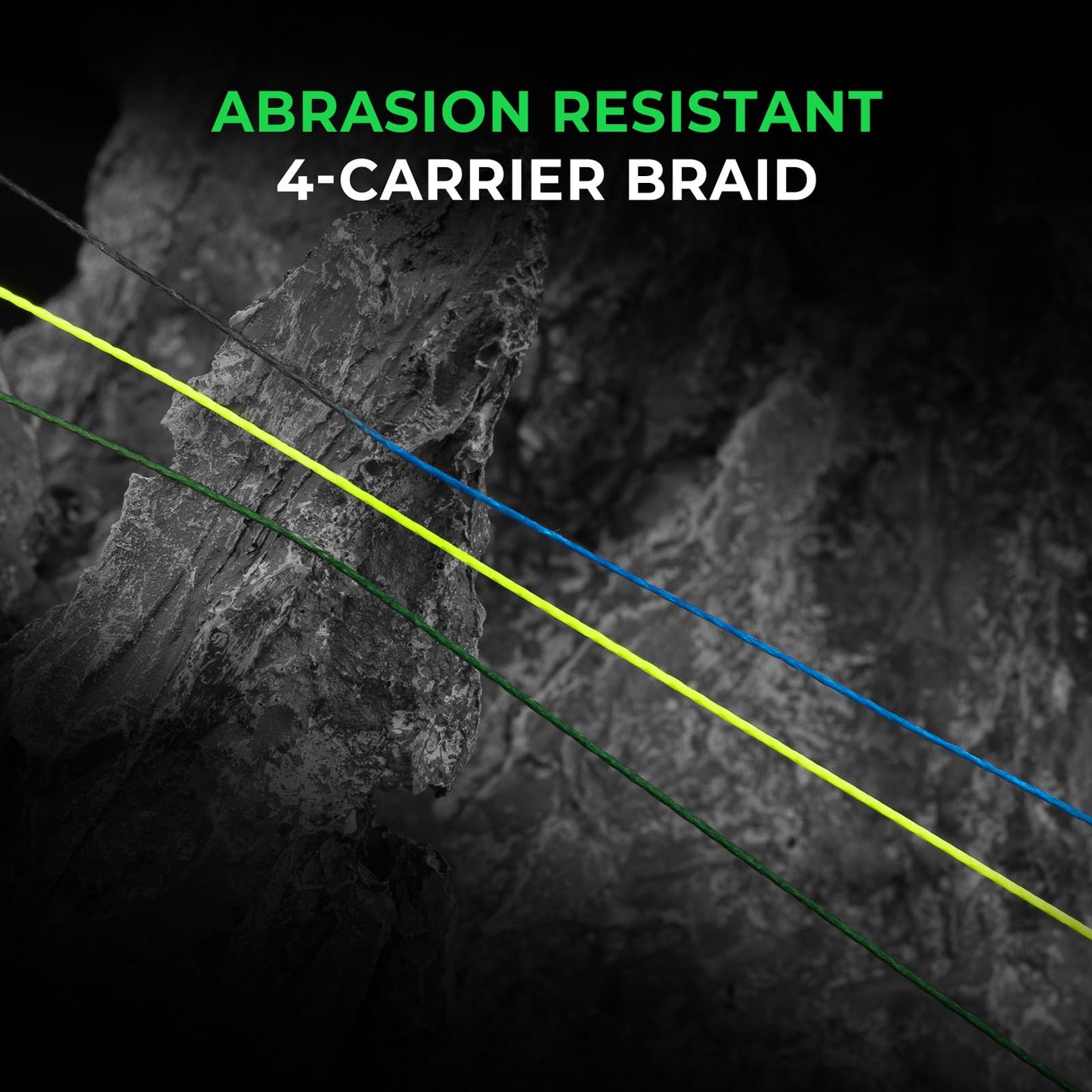 KastKing Destron Complete Braided Fishing Line and Leader, Thin Diameter Superline, Highly Abrasion Resistant, Perfectly Matched Braided Line & Leader, Chartreuse, 65LB, 150Yds