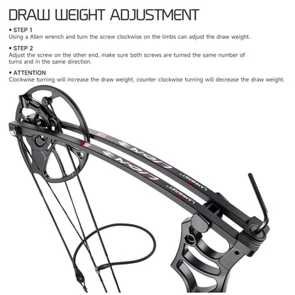 Lanneret Compound Bow and Archery Sets - Right Hand Archery Compound Bows 0-70 lbs Draw Weight Adjustable for Adults and Beginners，25"-31" Draw Length，up to IBO 320 fps，Archery Hunting Bow Set，Camo