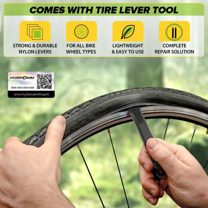 2 Pack 20x2.125/2.40 Bike Tube, 20x2.40 Bike Tube with 35mm AV, Premium Butyl 20x2.35 Tube with 2 Tire Levers, 20x2.125/2.20/2.25/2.30/2.35/2.40 Compatible with MTB, City Bikes by Hydencamm