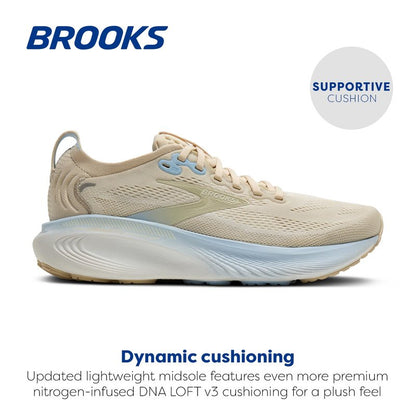 Brooks Women’s Adrenaline GTS 25 Supportive Running & Walking Shoe - Sand/Coconut/Skyway - 11.5 Medium