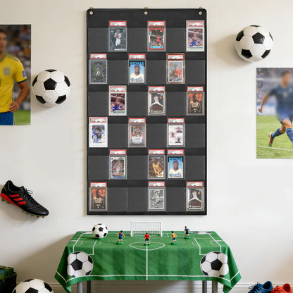 Throjin Card Display case 36 Pocket PAS Graded Card Display for Sports Card Holder for Basketball, Football, Baseball Cards wall Display