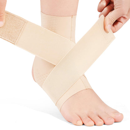 JOMVD Elastic Ankle Brace for Women&Men - Thin Lightweight Silky Compression Sleeves with Wraps for Plantar Fasciitis Sprained Ankle Injury Relief, Sports, X-Large