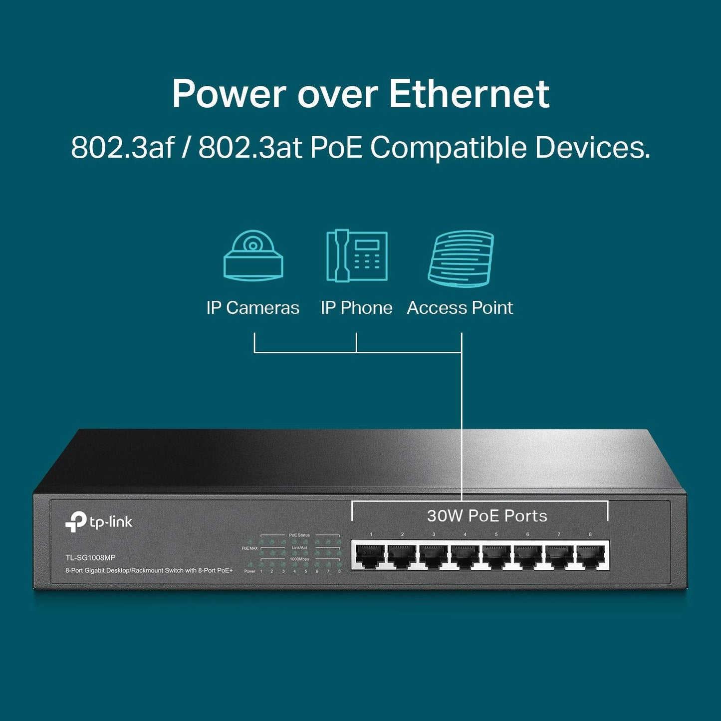 TP-Link TL-SG105MPE | Easy Smart Managed | 4 PoE+ Ports @120W, w/ 1 Uplink Gigabit Port | QoS, Vlan, IGMP & LAG | Fanless | PoE Auto Recovery | 3 Year Protection