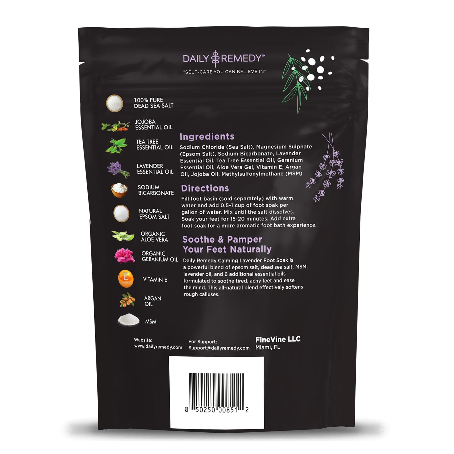Tea Tree Oil Foot Soak with Epsom Salt - Made in USA - 16 Ounces