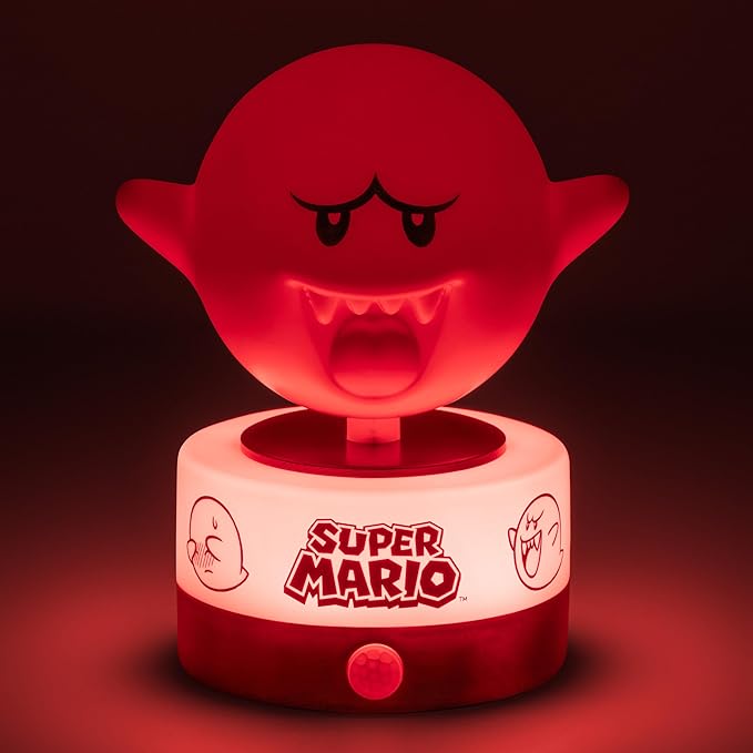 Paladone Super Mario Boo Motion Sensor Room Guard and Night Light, Officially Licensed Nintendo LED Lamp and Security Alarm for Kids Bedrooms, Teenagers, Home, Gift Idea