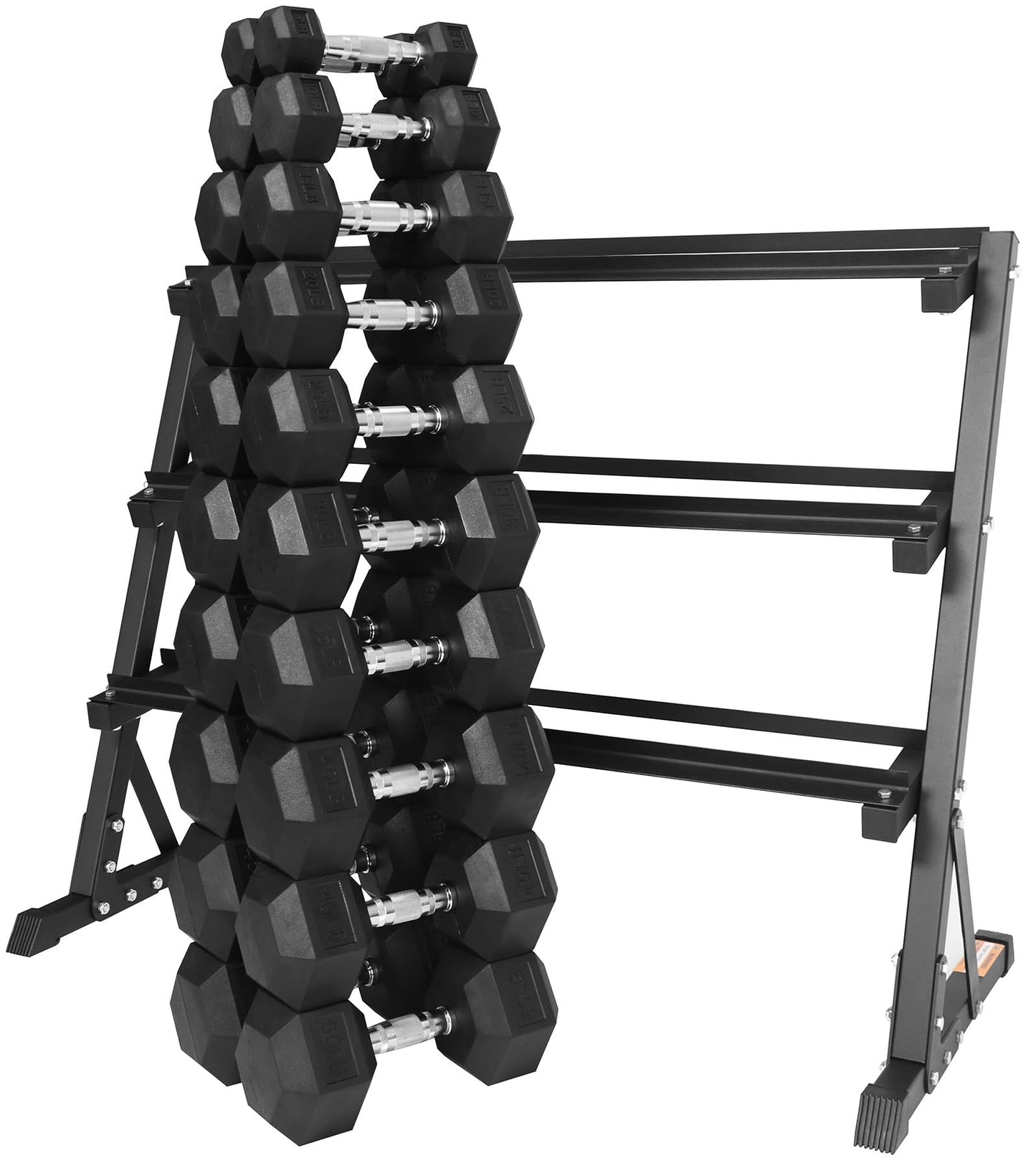 Fitvids Premium Rubber Coated Hex Dumbbell Weight Set, Multiple Packages