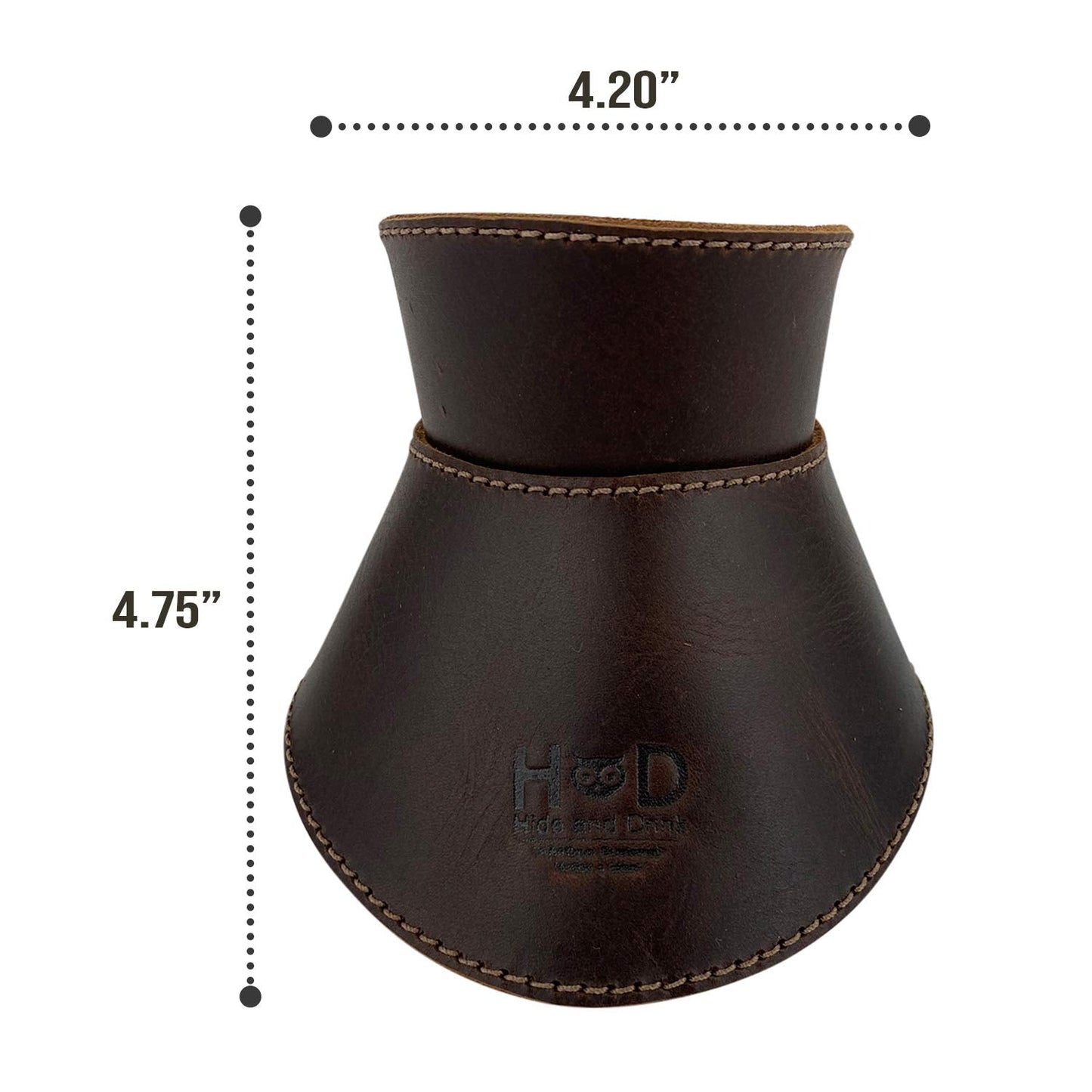 Hide & Drink, Pour Over Collar Compatible with Chemex 6-Cup Glass Handmade from Full Grain Leather - Bourbon Brown