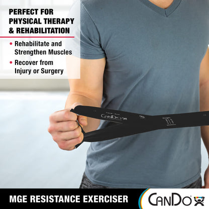 CanDo Multi-Grip 6 Foot Exercise Resistance Band with Hand/Foot Loops for Total Body Workouts, Training, Rehab, Stretching and Therapy