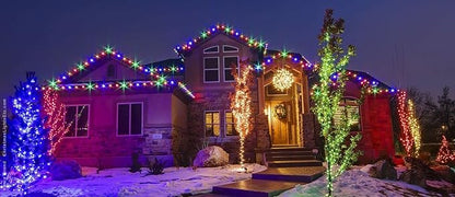 WYZworks 108LEDs 10ft LED Outside Rope Lights, Outdoor ETL Certified Waterproof Permanent 360 Degree Light Emitting, Flexible Tube, Connectable, Christmas Palm Tree Exterior Landscape, Colorful