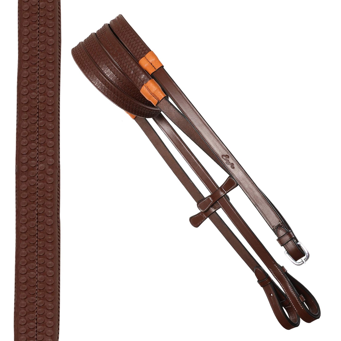 Exion English Hunter Jumping Bridle for Horses with Removable Flash Soft Yet Strong Rubber Reins | Royal Hunter Bridle | English Bridle for Horses