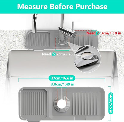 14.6'' Faucet Mat for Kitchen Sink Kitchen Sink Splash Guard Silicone Kitchen