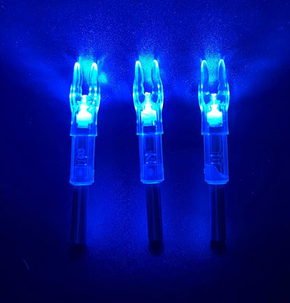 Lighted Arrow Nocks - 12-Pack or 6-Pack | .244/6.2mm Archery Nocks with Screwdriver for Hunting