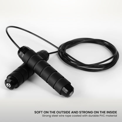 Limm Adjustable Jump Rope for Workout - All-Purpose Exercise Jump Rope Kids & Adults Love with Tangle-Free, Comfortable Foam Handles - Best Slimming, Cardio & Endurance Training