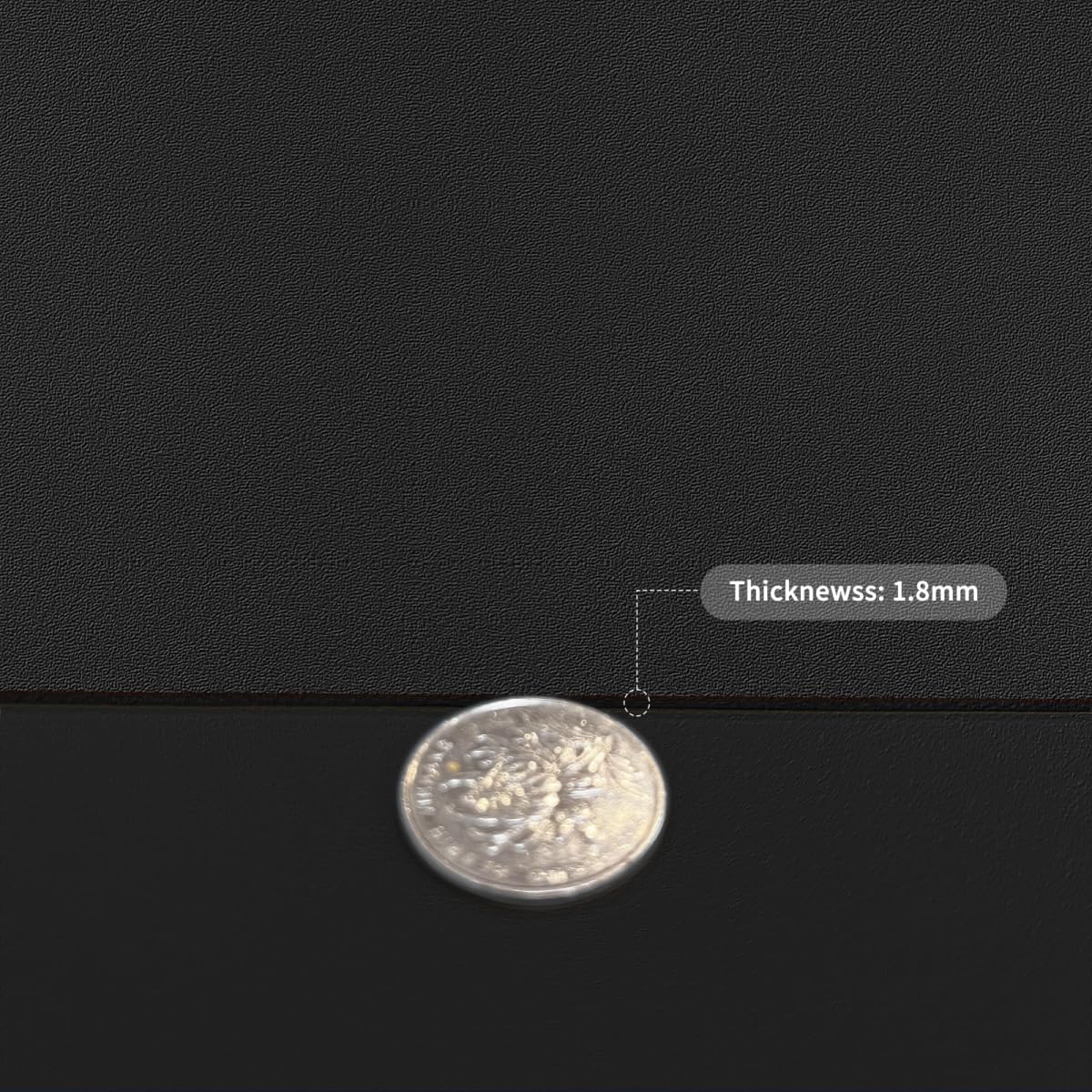 Zinkooat Leather Desk Mat,1.8mm Thick,15.75x63 Inch Desk Cover,Desk Protector Mat,Dresser Cover Top,Faux Leather Table Cover,Side Table Cover,Office Desk Cover,Office Table Cover(Black+Black,15.75x63)