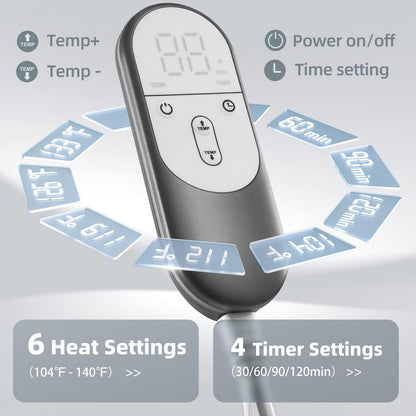 Heating pad for Back, Neck, Shoulder, Cramps and Leg Pain Relief, Heat Pads Christmas Gifts for Women, Men, Mom, Dad, Auto-Off,Machine Washable,Moist Dry Heat Options,Extra Large 12"x24"