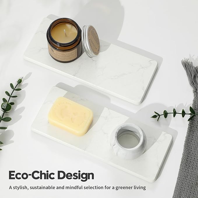 2PCS Water Absorbing Stone Drying Tray