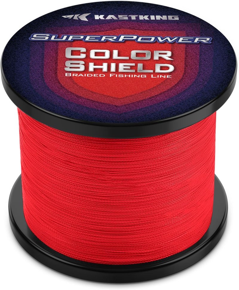 KastKing Superpower ColorShield Braided Fishing Line - 100% UHMWPE Fiber, Smooth & Strong | Colorfast, High Abrasion Resistance