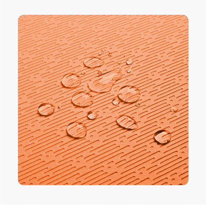 Hatha Yoga Extra Thick TPE Yoga Mat - 72"x 32" Thickness 1/2 Inch -Eco Friendly SGS Certified - With High Density Anti-Tear Exercise Mats For Home Gym Travel & Floor Outside (Orange/Gray)…
