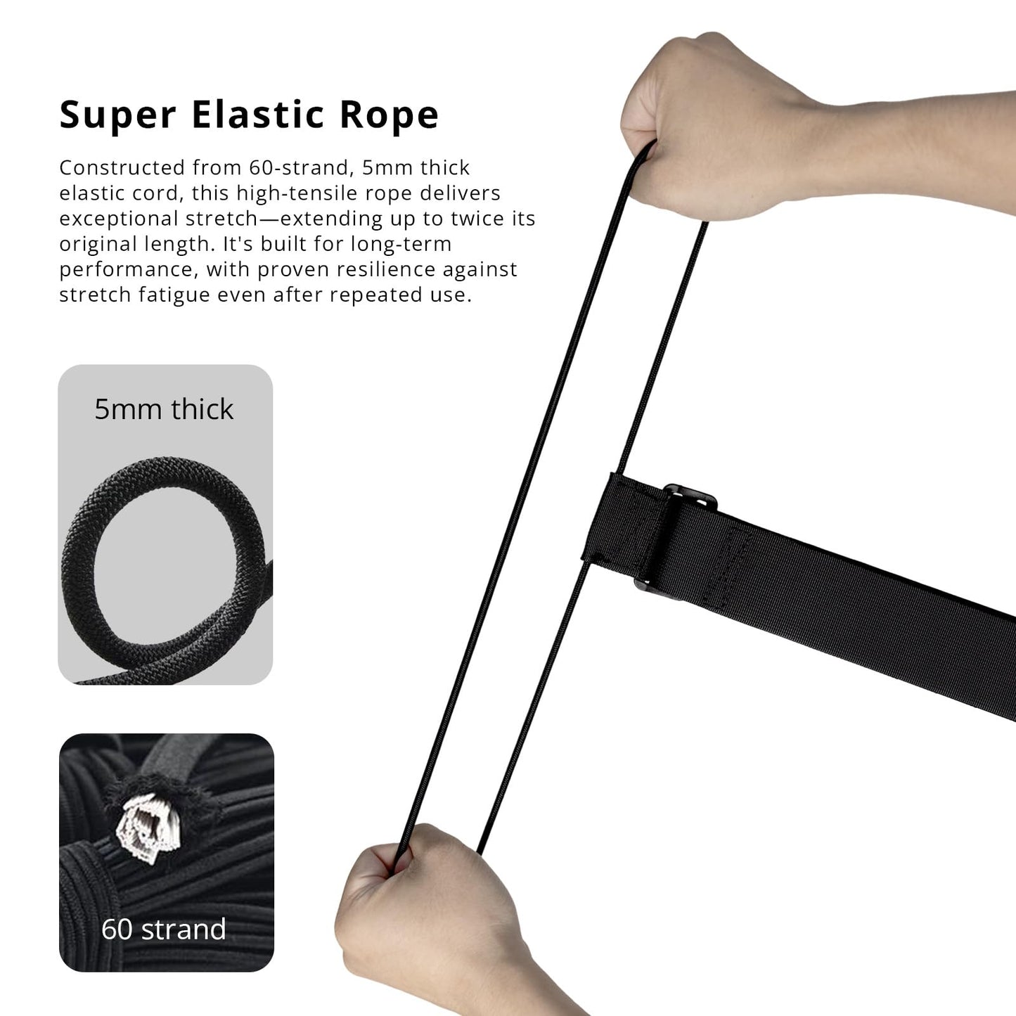 Luggage Straps 3 PCS for Suitcases TSA Approved 2 Short & 1 Long Adjustable Straps with Elastic Thick Rope for Connecting Suitcases and Bags Stably with a Strap Buckle and a Bottle Clip, Black