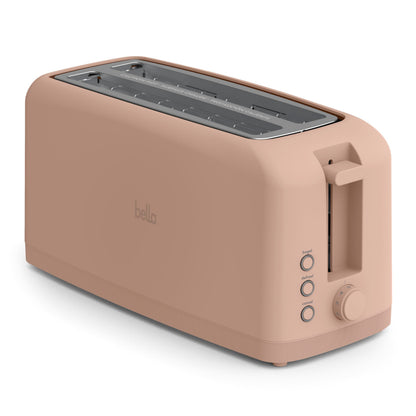 bella 2 Slice Slim Toaster, Fits-anywhere™ Kitchenware, 6 Setting Shade Control with Reheat & Cancel Buttons, Fits sourdough, 10” Long Slot, Anti Jam & Auto Shutoff, 900 Watt, Surf